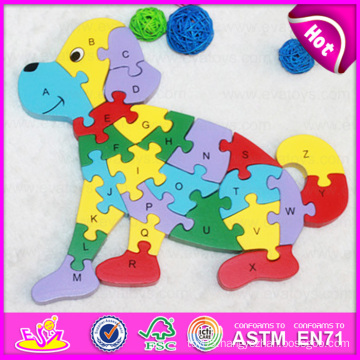 New Product Customized Design Kids Learn Alphabet Toy Wooden Block Puzzle W14I019